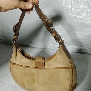 Coach Tan and Brown Leather Hobo Bag